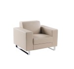 كنب مكتبي فردي جلد بيج صوفيا