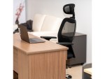 Black Office Chair with Headrest Woody - Image 2