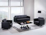 Tosca Black Single Seater Sofa Woody - Image 2