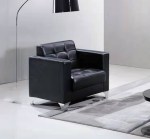 كنب توسكا المكتبي الجلد باللون الاسود