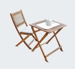 ويكر طاولة قهوة خارجية وودي - Image 2