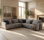 دنفر كنب زاوية رمادي