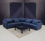 ليدز طقم كنب أزرق