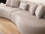 Oval wooden four-seater sofa - Image 3