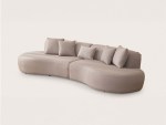 Oval wooden four-seater sofa - Image 2