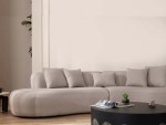 Oval wooden four-seater sofa - Image 7