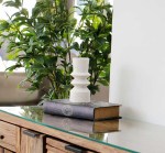 حامل شموع أبيض