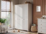 Golf Three Doors Wardrobe Wooden Beige Woody - Image 3