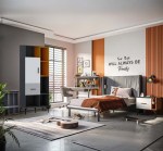 تريند مكتبة كتب أسود-أبيض وودي - Image 2