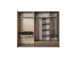 Mona 6-door wooden wardrobe - Image 4