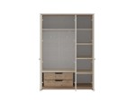 Golf Three Doors Wardrobe Wooden Beige Woody - Image 4