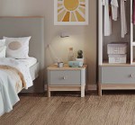 بونو كمدينو خشبي رمادي