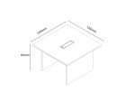 Omri Meeting Table Square White 120cm Woody - Image 2