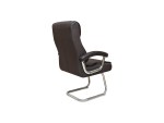 Office Chair Black Fixed Leather Woody - Image 3