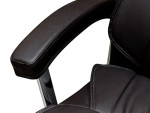 Office Chair Black Fixed Leather Woody - Image 5