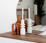 حامل شموع أبيض