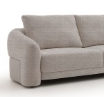 Seattle Three Seater Sofa Grey 237cm Woody - Image 4