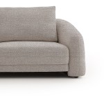 Seattle Three Seater Sofa Grey 237cm Woody - Image 5