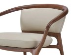 دريم لاونج كرسي جلد بيج وودي - الصورة 6