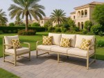 Nice Sofa Outdoor One Seater Beige - Image 2