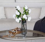 فازة زجاج رصاصي شفاف كبيرة