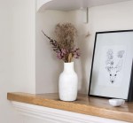 فازة سيراميك بوهيمي بيضاء