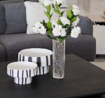 مزهرية زهور زجاجية وودي