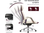Embra Luxury Office Chair Beige with Headrest Woody - Image 7