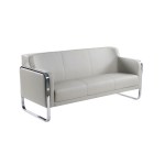 إكال كنب مكتبي جلد رمادي