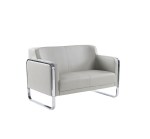 إكال كنب جلد ثنائي رمادي