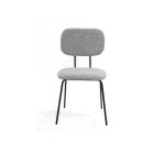 كرسي قماش رمادي