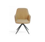 كرسي جلد بني مودرن