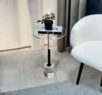 Clear Glass Top Serving Table Woody