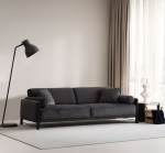 نورا كنب ثلاثي رمادي غامق