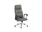 Alpha Grey Leather High Back Office Chair Woody - Image 2