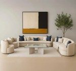 ⁦ليفربول طاولة قهوة مستطيلة بسطح زجاجي وودي⁩ - الصورة ⁦3⁩