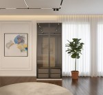 أروبا دولاب ملابس 2 باب زجاجي