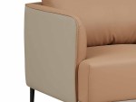 Bloom Single Luxurious Office Reception Sofa – Brown Leather - Image 3