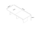 Tinley Meeting Table 300 cm – Brown - Image 2