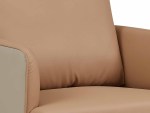 Bloom Single Luxurious Office Reception Sofa – Brown Leather - Image 4