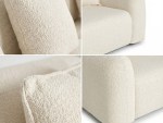 Dune Three Seater Sofa Fabric Cream 250cm Wide Woody - Image 7