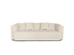Lexa Cream Velvet Three Seater Sofa 240cm Woody - Image 2