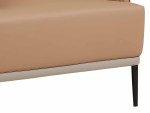 Bloom Single Luxurious Office Reception Sofa – Brown Leather - Image 5