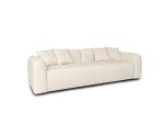 Dune Three Seater Sofa Fabric Cream 250cm Wide Woody - Image 4
