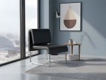 Demi Visitor Chair – Black Leather - Image 2