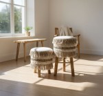 بوف كرسي خشب