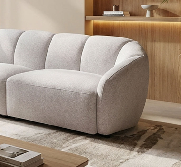 Modern Vento Gray Left-Arm 1-Seater Sofa
