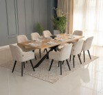 ثولان طاولة طقم سفرة فاخر + طاولة +8 كراسي وودي