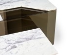 كريستا طاولة جانبية بسطح رخام وودي - Image 5