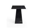 ايلا طاولة خدمة رخام أسود مربعة 40*40 وودي - Image 2